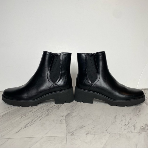 New! Naturalizer Cade Black Faux Leather Chelsea Bootie 8M - Picture 7 of 15